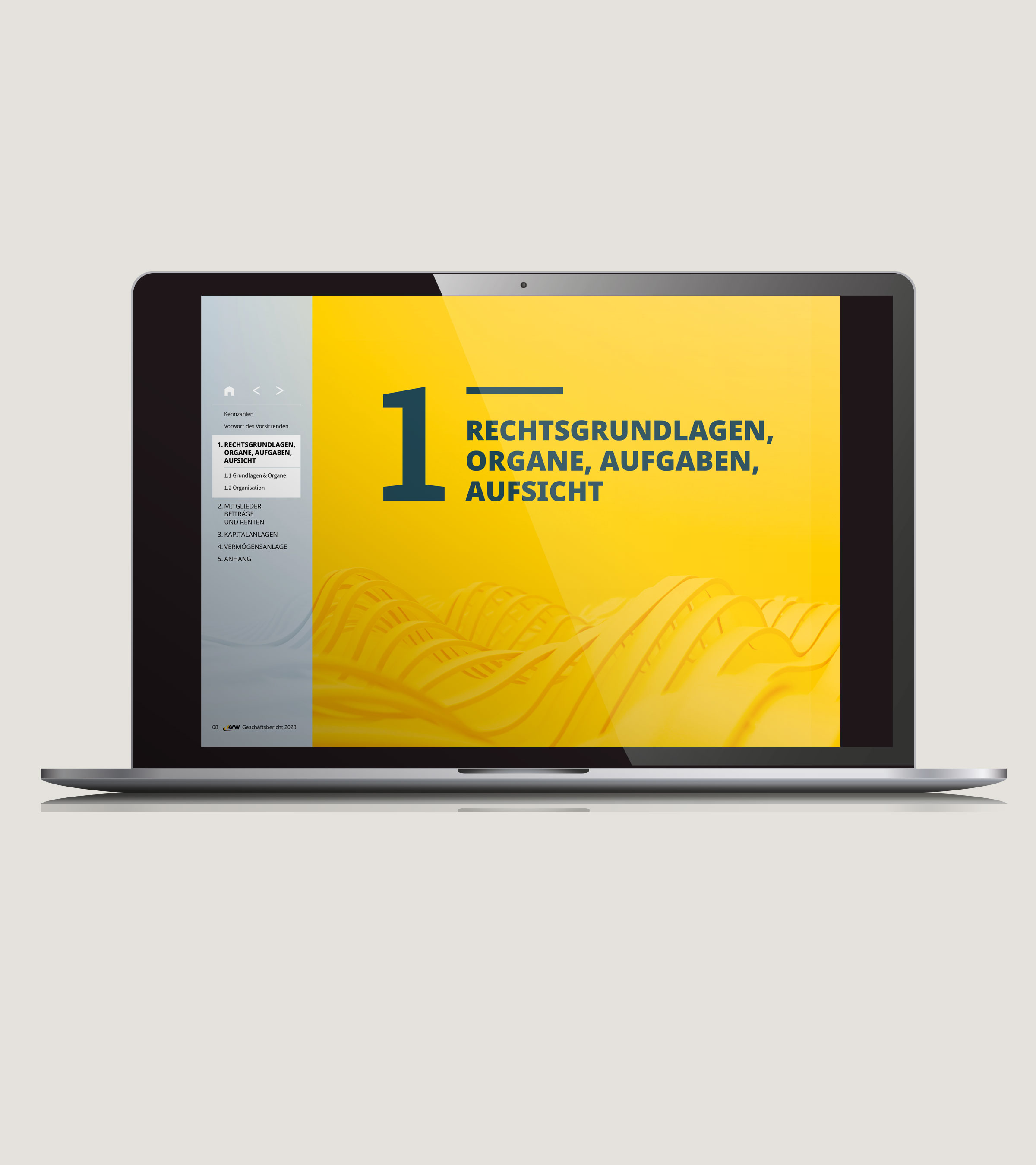 Blick in den AVW Geschäftsbericht